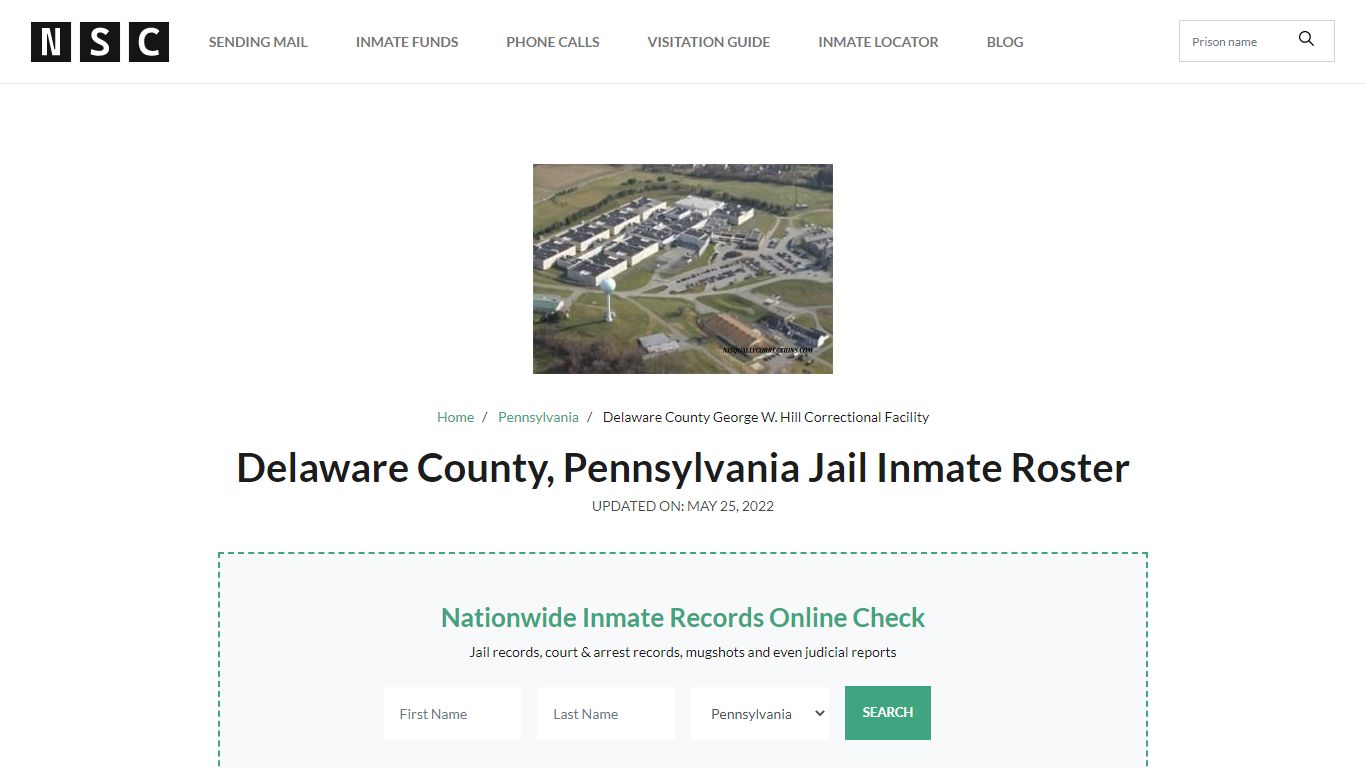 Delaware County George W. Hill Correctional Facility ...